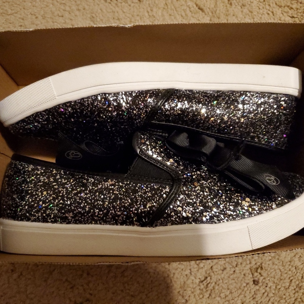 Jojo siwa black glitter girls shoes